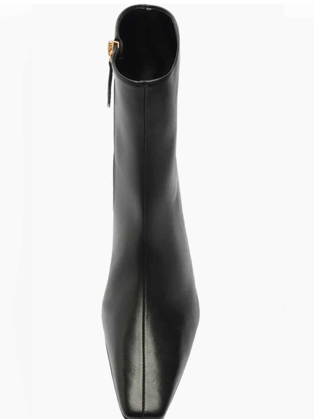 SCHUTZ Dellia Black Leather Square Toe Ankle Boots - Size 8